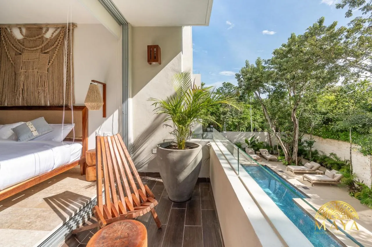 度假居 Nhoa 209A Lux 2Br Condo Pool View In Aldea Zama 图卢姆