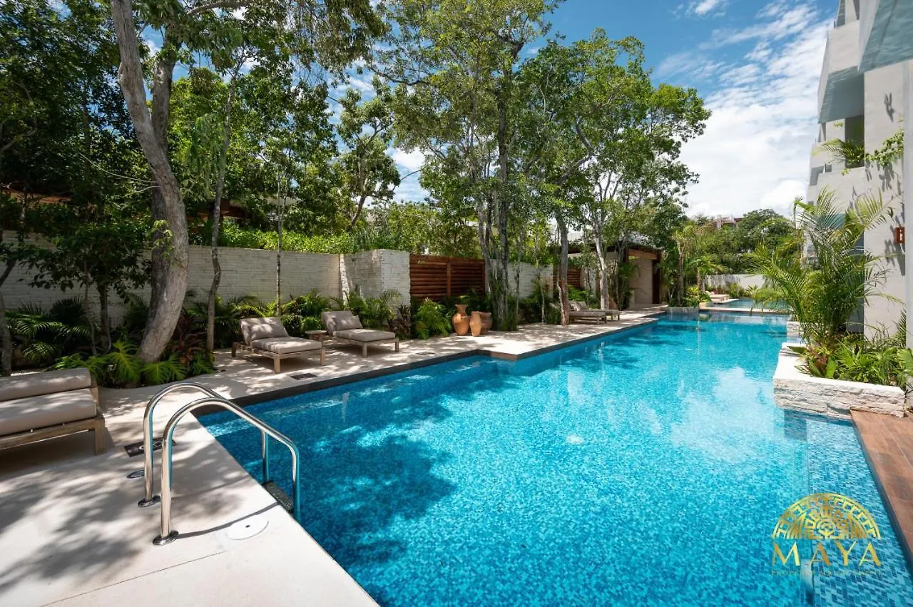 度假居 Nhoa 209A Lux 2Br Condo Pool View In Aldea Zama 图卢姆 墨西哥